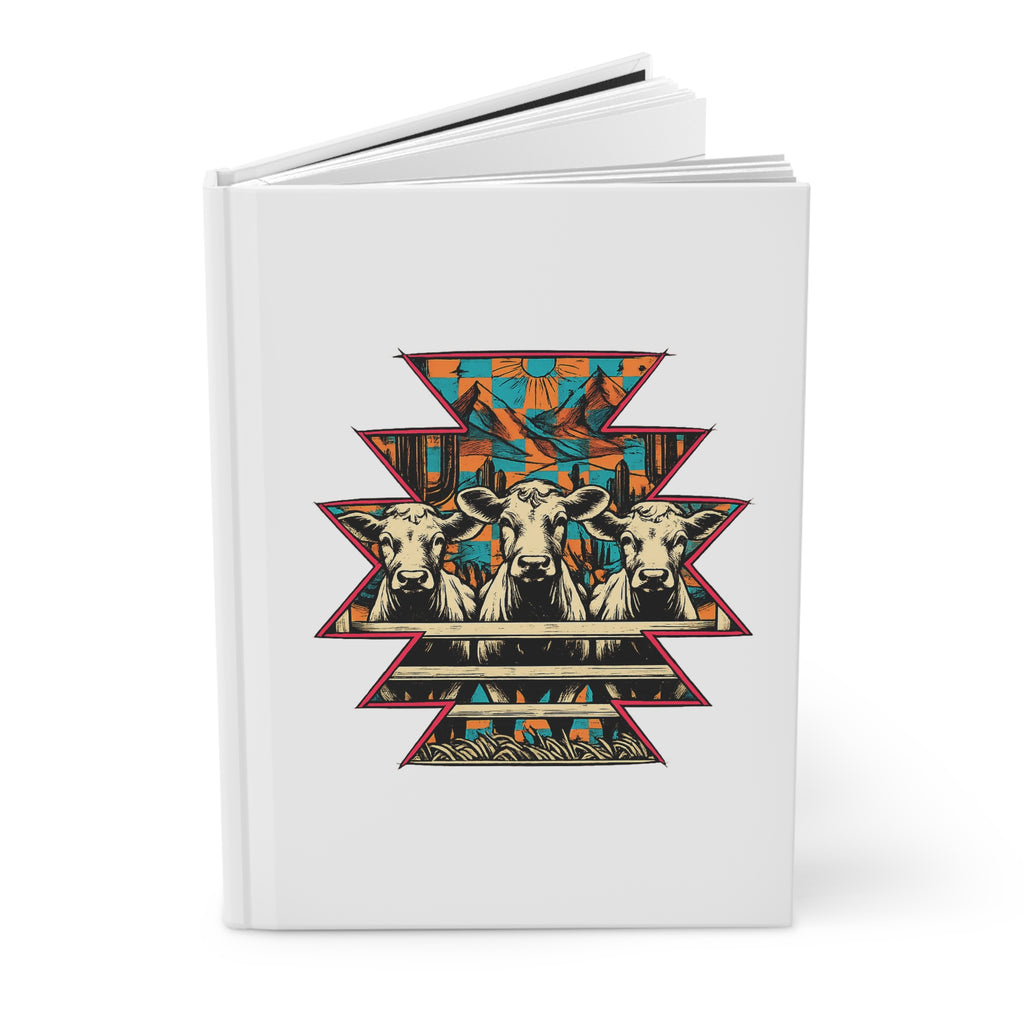 Cow-Aztec Hardcover Journal