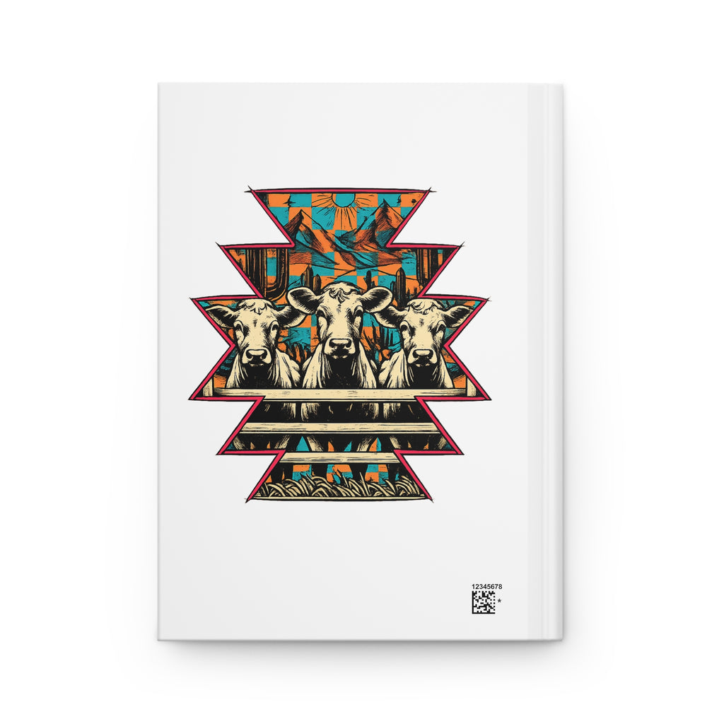 Cow-Aztec Hardcover Journal