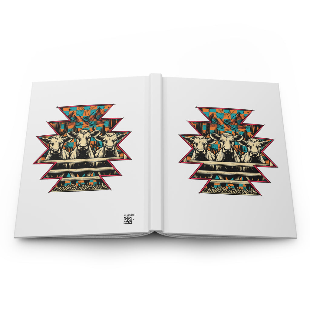 Cow-Aztec Hardcover Journal