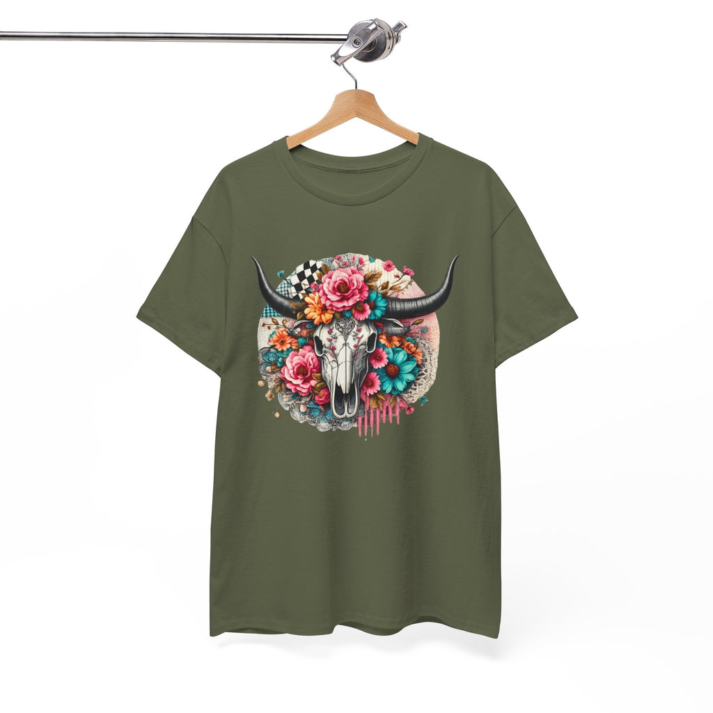Floral Cow Skull