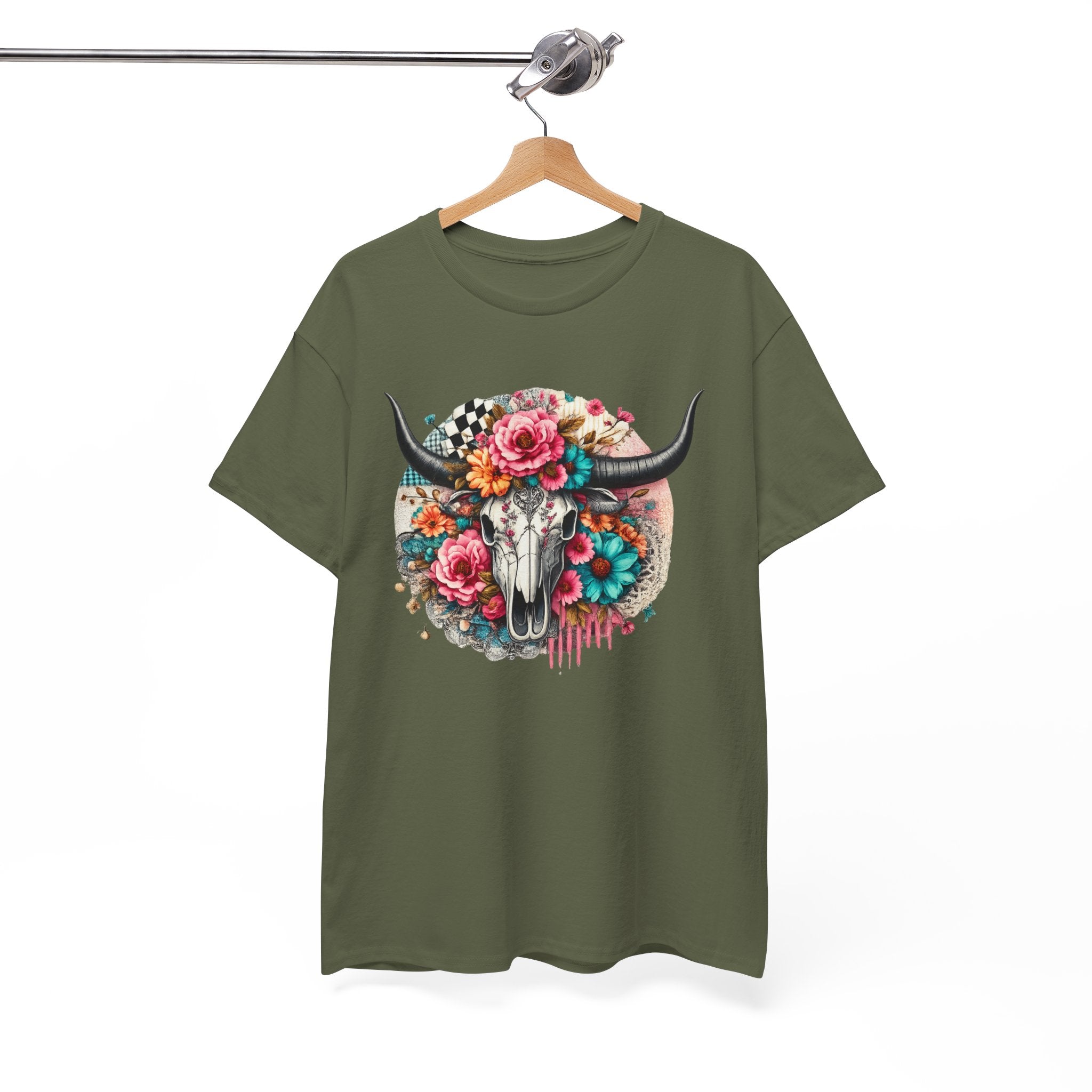 Floral Cow Skull